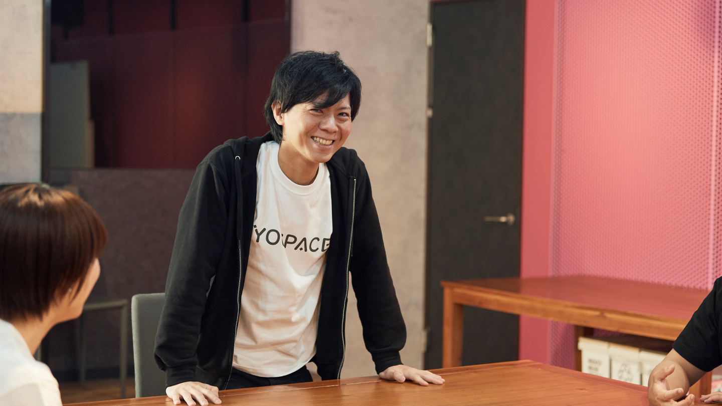 ライバー事務所YOUPACE スタッフ座談会風景　阿部の会議風景